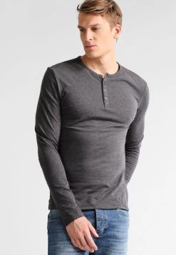 Pier One Prix Jamais Vus T-shirt Ă manches longues t-shirts & polos col tunisien homme