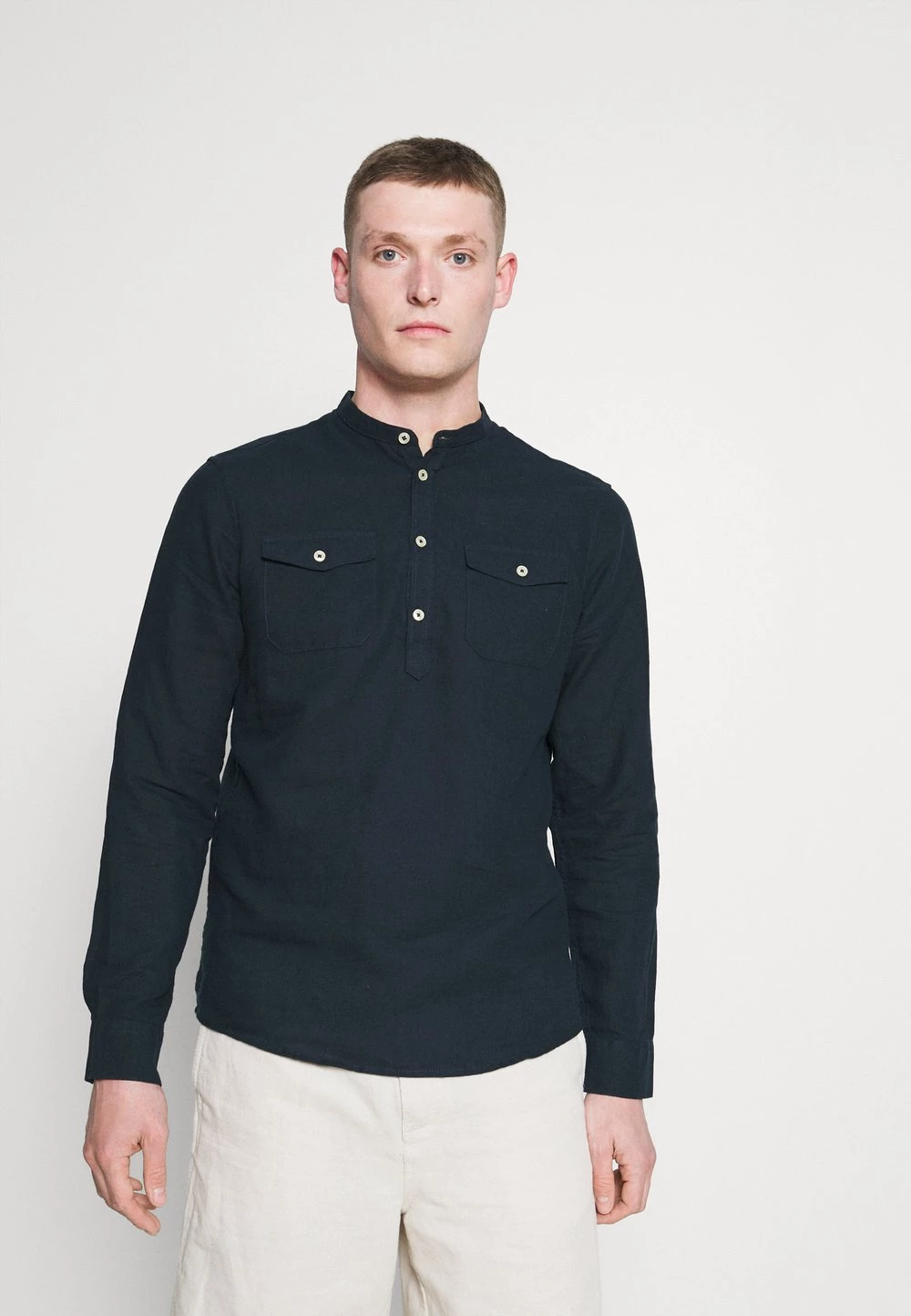 Pier One Qualité Supérieure Chemise chemises col mao homme 3 Pier One Qualité Supérieure Chemise chemises col mao homme