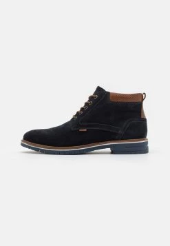 Discount En Ligne Pier One LEATHER - Bottines Ă lacets bottes rond homme