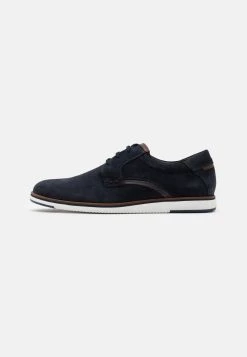 Promos Pier One LEATHER - Chaussures à lacets derbies et richelieus rond homme