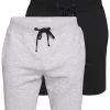 Pier One 2 PACK - Short - light grey /black Qualité garantie 100% pantalons normale homme