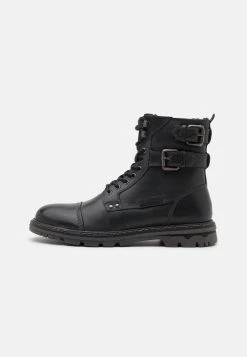 Prix Légers Pier One Bottines à lacets boots et bottes rond homme