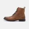 Pier One LEATHER - Bottines à lacets Prix Exclusifs bottes rond homme