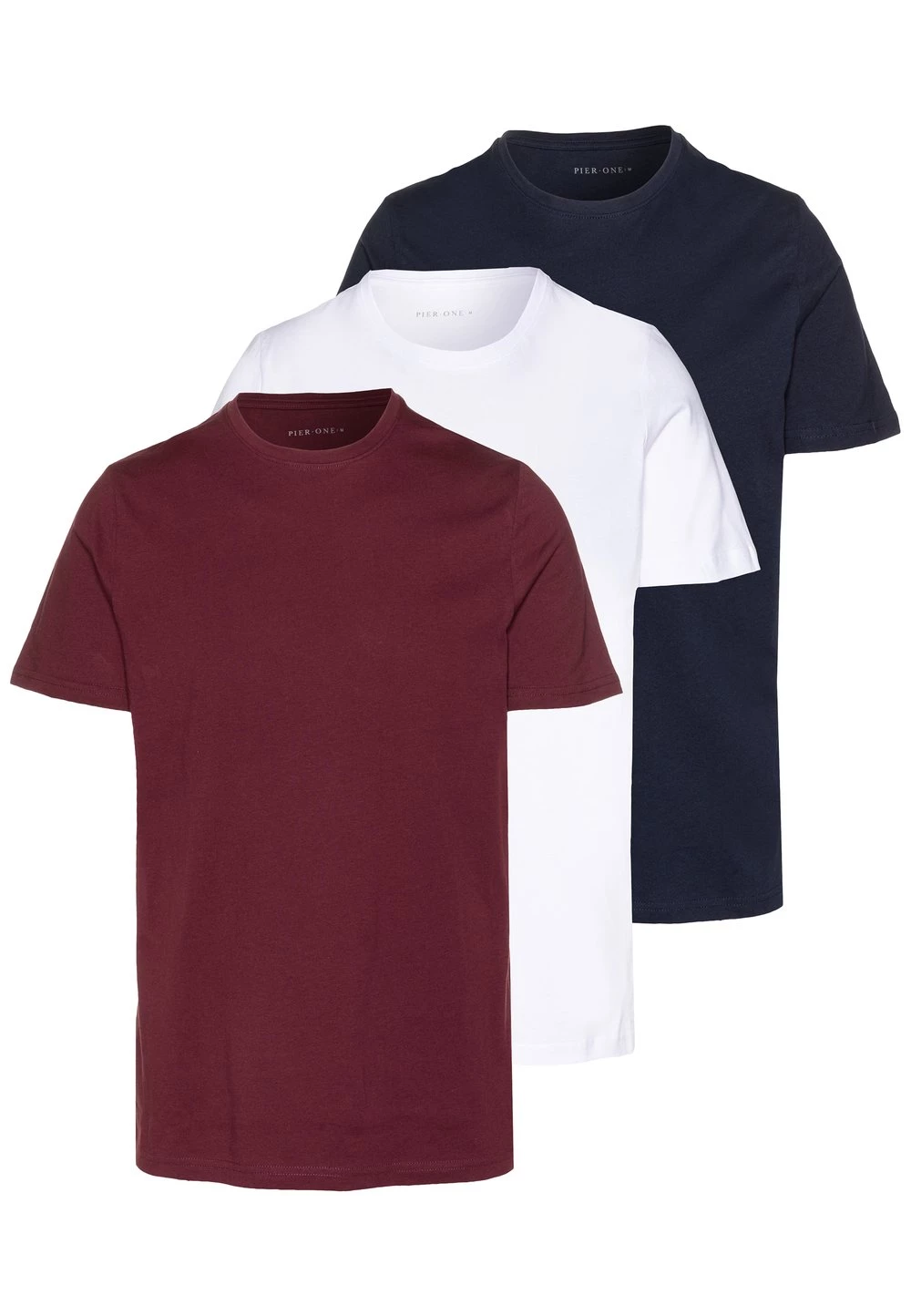 Soldes Pier One 3 PACK - T-shirt basique t-shirts col rond homme 3 Soldes Pier One 3 PACK - T-shirt basique t-shirts col rond homme